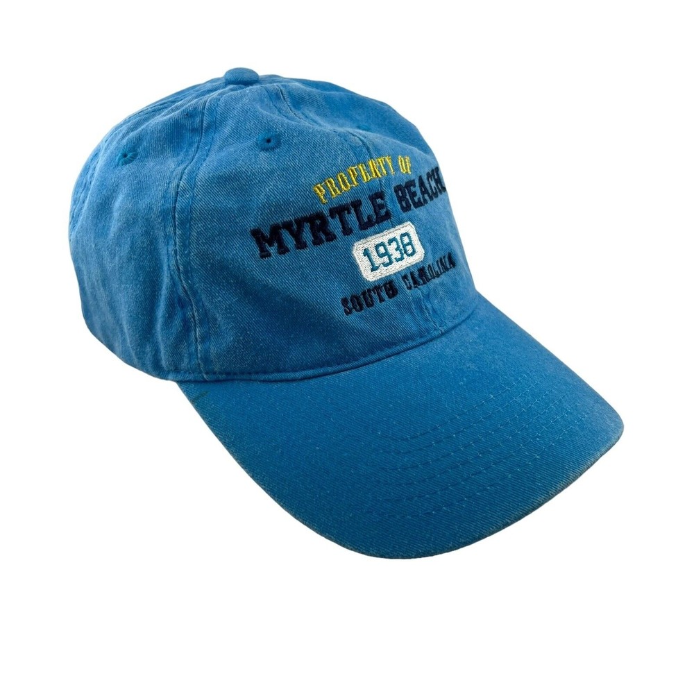 Tourist Cap Blue w/ Multicolor "Property of Myrtle Beach SC 1938" Embroidered OS